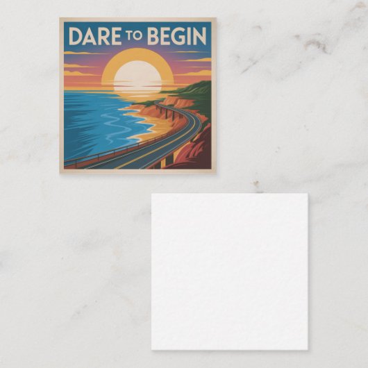 Dare To Begin スクエア名刺 (正面/裏面)