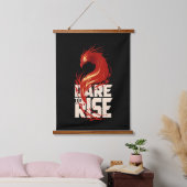 Dare to Rise – Phoenix-Inspired Motivational 吊り下げ型タペストリー (寝室)