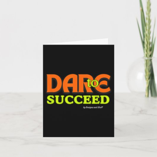 Dare To Succeed - Motivational Quote Inspiration  カード (正面)