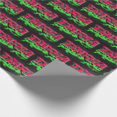 Daria Vorname Name Graffiti red green ラッピングペーパー (角)