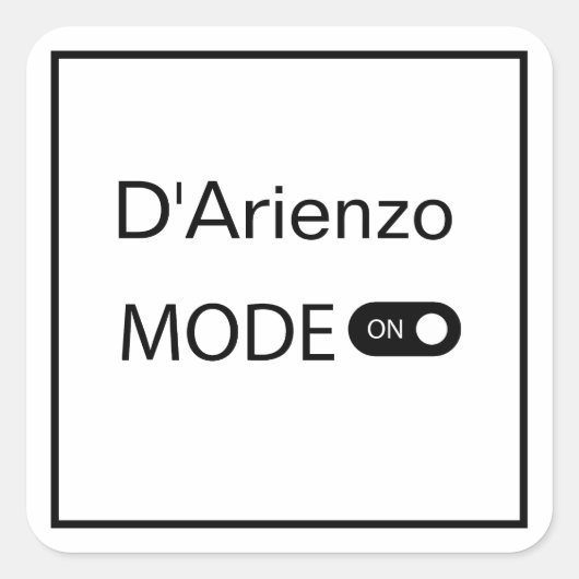 D'Arienzoモードタンゲロおもしろいタンゴダンサーミロンガ スクエアシール (正面)