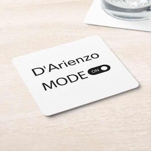 D'Arienzoモードタンゲロおもしろいタンゴダンサーミロンガ スクエアペーパーコースター (アングル)