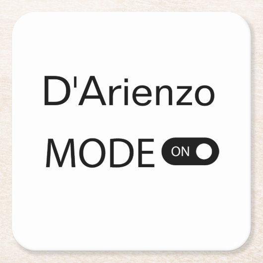 D'Arienzoモードタンゲロおもしろいタンゴダンサーミロンガ スクエアペーパーコースター (正面)