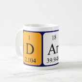 Darinの定期的なテーブル名mag コーヒーマグカップ (正面左)