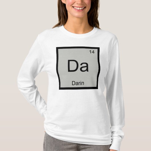 Darin 名前 化学 元素 周期表 tシャツ (正面)