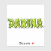 Darina Name Kiwi Design Aufkleber Sticker シール (シート)
