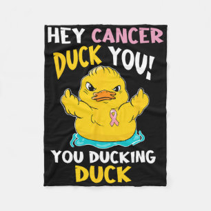 Daring Duckie - 乳がんと闘う勇者 フリースブランケット