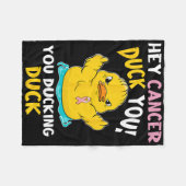 Daring Duckie - Breast Cancer Warrior  フリースブランケット (正面(横))