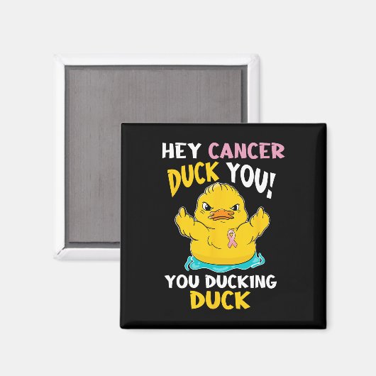 Daring Duckie - Breast Cancer Warrior  マグネット (正面/裏面)