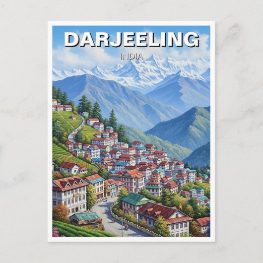 Darjeeling India  ポストカード (正面)