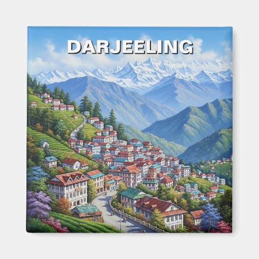 Darjeeling India  マグネット (正面)