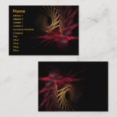 Dark ：レッド&金ゴールド名刺 名刺 (正面/裏面)