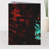 Dark abstract Folded Greeting Card,Orange dark  カード (裏面)