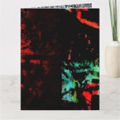 Dark abstract Folded Greeting Card,Orange dark  カード (正面)