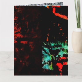 Dark abstract Folded Greeting Card,Orange dark  カード