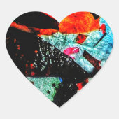 Dark abstract heart sticker,Calm darkness abstract ハートシール (正面)