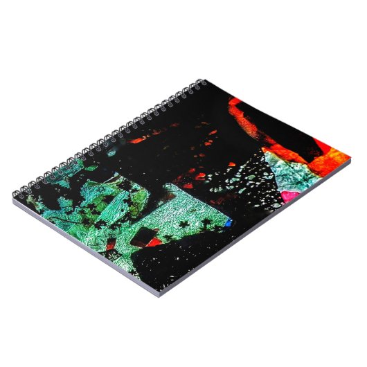 Dark abstract Spiral Photo Notebook,Common dark ノートブック (左側)