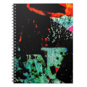 Dark abstract Spiral Photo Notebook,Common dark ノートブック (正面)