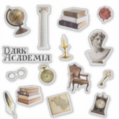 Dark Academiaステッカーセット | Journalスタンプ シール (正面)