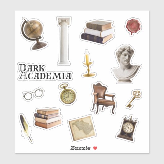 Dark Academiaステッカーセット | Journalスタンプ シール (シート)