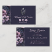 Dark Academiaバラとスパイダーウェブビジネスカード 名刺 (正面/裏面)