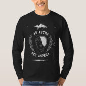 Dark Academia Ad Astra Per Aspera Tarot Sun Moon a Tシャツ (正面)