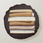 Dark Academia Antique Books ラウンドクッション (裏面)