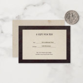 Dark Academia Archivist Graduation Gift Insert ノートカード (正面/裏面インサイチュ)