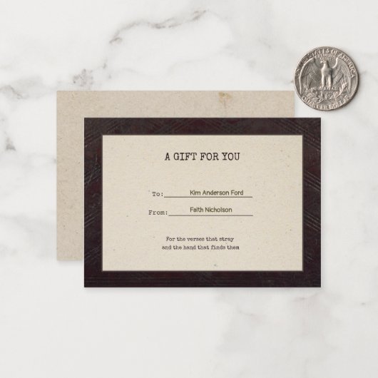 Dark Academia Archivist Graduation Gift Insert ノートカード (正面/裏面インサイチュ)