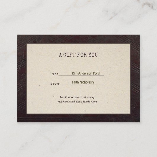 Dark Academia Archivist Graduation Gift Insert ノートカード (正面)