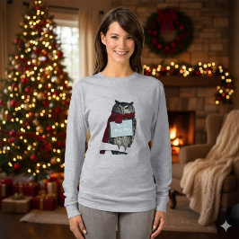 Dark Academia Christmas Owl Merry T-Shirt Tシャツ