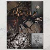 Dark Academia Collage Scrapbooking Paper (正面)