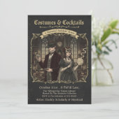 Dark Academia Costumes & Cocktails Halloween Party 招待状 (スタンド正面)