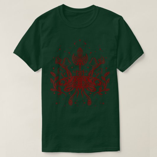 Dark Academia Crystals Mushrooms Moth Moon Phases Tシャツ (デザイン正面)