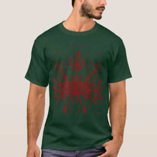 Dark Academia Crystals Mushrooms Moth Moon Phases Tシャツ