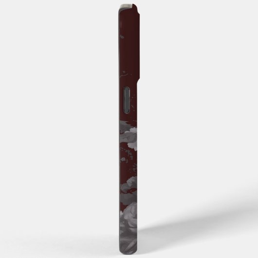 Dark Academia Floral Still Life Burgundy Case-Mate iPhoneケース (裏面 / 右)