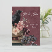 Dark Academia Goth Save the Date 招待状 (スタンド正面)