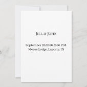 Dark Academia Goth Save the Date 招待状 (裏面)