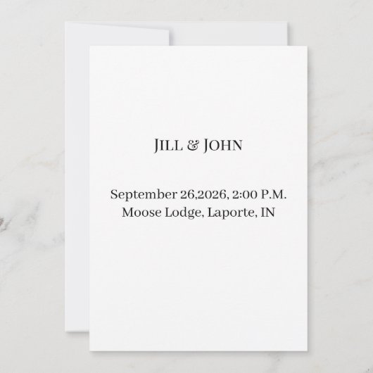 Dark Academia Goth Save the Date 招待状 (裏面)