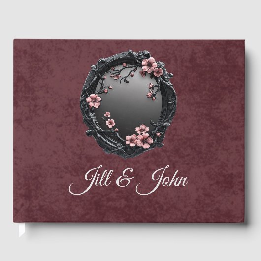 Dark Academia Goth Wedding Guest Book ゲストブック (正面)