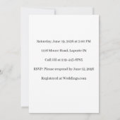 Dark Academia Goth Wedding Shower Invitation サンキューカード (裏面)