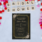 Dark Academia Gothic Elegant Bridal Shower 招待状