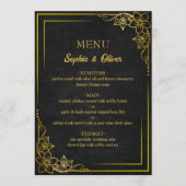 Dark Academia Gothic Elegant Wedding Menu メニュー (正面)