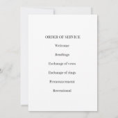 Dark Academia Gothic Mirror Ceramony Program 招待状 (裏面)