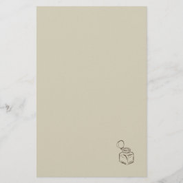 Dark Academia Ink Pot – Minimalist Vintage Library 便箋