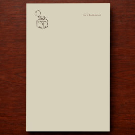 Dark Academia Ink Pot – Minimalist Vintage Library 便箋