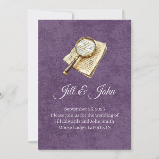 Dark Academia Marriage Announcement 招待状 (正面)