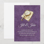 Dark Academia Marriage Announcement 招待状 (正面/裏面)