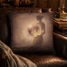 Dark Academia Moody Feminine Art クッション