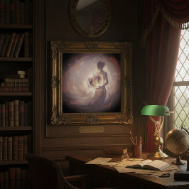 Dark Academia Moody Feminine Painting Poster ポスター